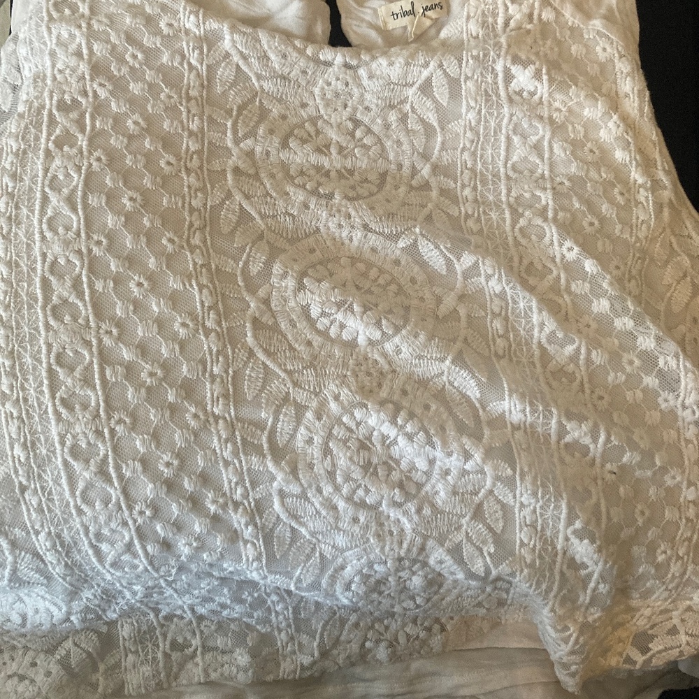 Tribal Jeans Lace Top